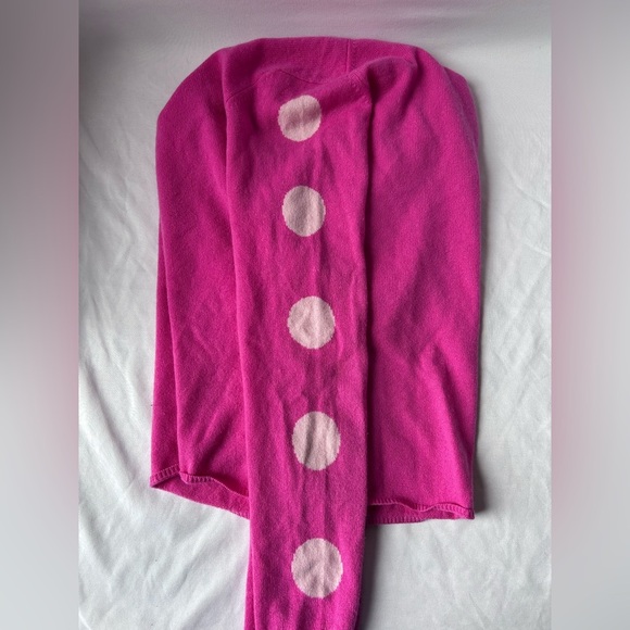 Charter Club 100% Cashmere Women's Sweater Pink Long Sleeve Spots Scoop Neck - Picture 5 of 5